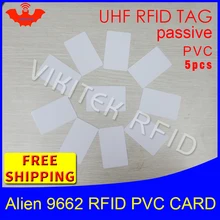 UHF ПВХ Карта RFID Alien 9662 EPC Gen2 6C 915 МГц 868 МГц 860-960 МГц Higgs3 5 шт. длинный диапазон Смарт пассивные RFID метки