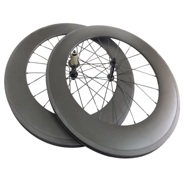 Cheap 700C 23mm Width 88mm deep Carbon Clincher Tubular Road Bike Wheels with Powerway R13 Hubs Bicycle Wheelset