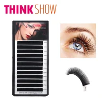 Густые ресницы для наращивания, цветные ресницы для строительства, искусственные накладки естественное наращивание ресниц, индивидуальные 3D шелковые объемные ресницы