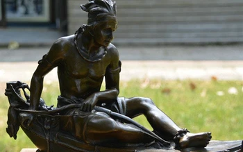 

Art Deco Sculpture Lndian Fisherman Bronze Statue