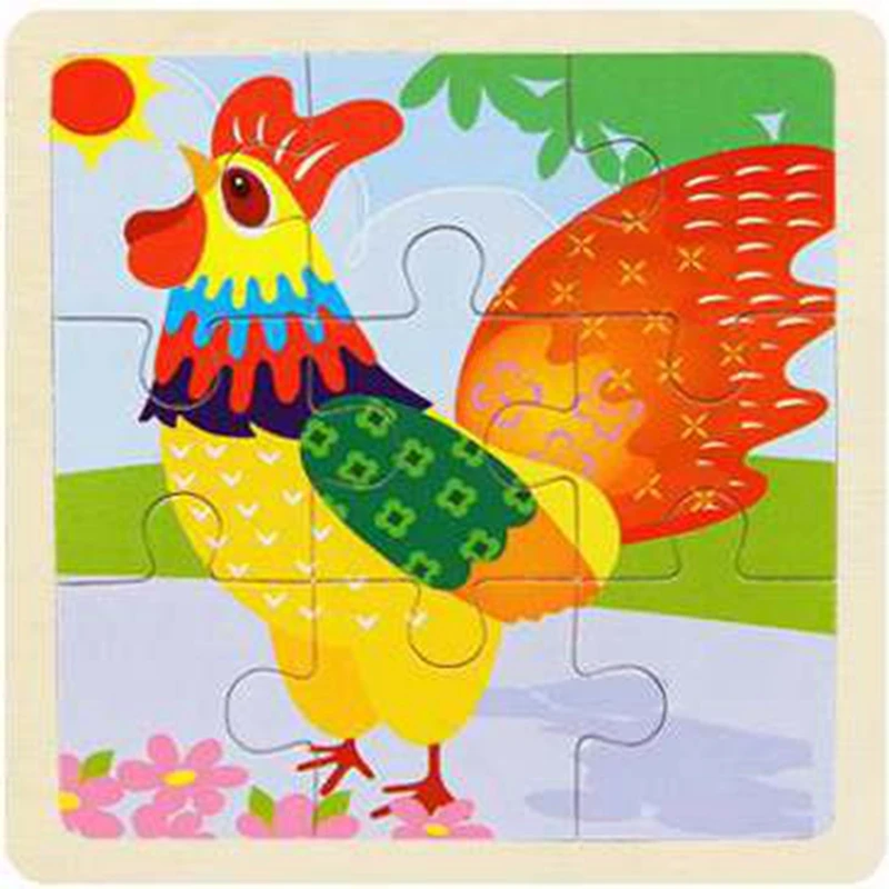 

1PCS 3D Paper Jigsaw Puzzles For Children Kids Cute Cartoon Animals And Vehicle Wooden Puzzle Baby Educational Toys Puzles Gifts