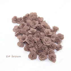 24 - Piece Chiffon Camellia Flower Set for DIY Crafts and Home Decor (8 brown)