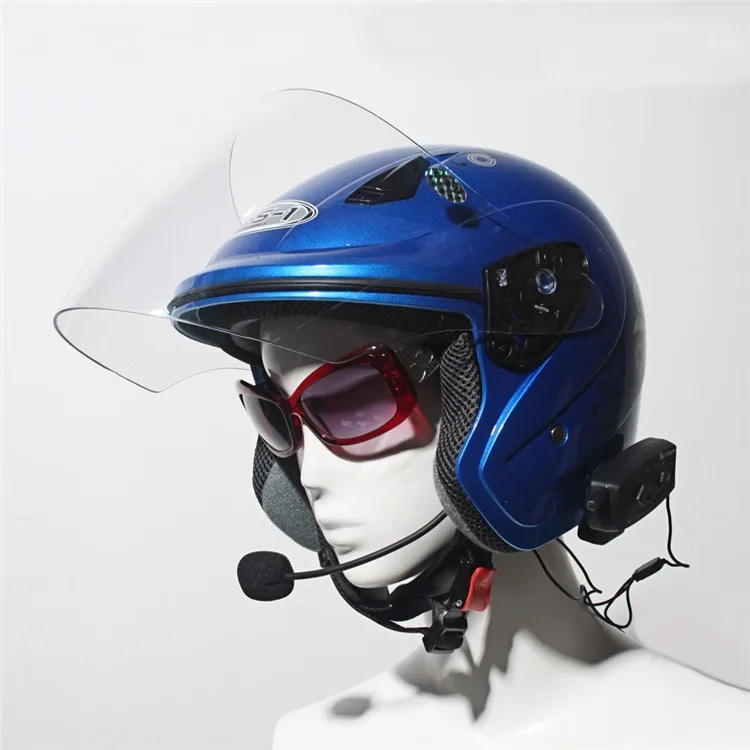 500M Wireless Bluetooth Motorcycle Helmet Intercom for 2 Riders Interphone Earphone Headset 1PcsSet (23)