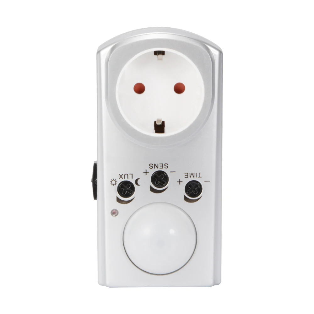 

ALLSOME Infrared PIR Sensor Socket Automatic Wall Light Lamp Holder Socket PIR Motion Switch Detector EU Socket Pug HT1425