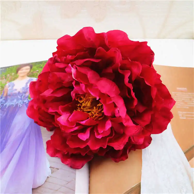 18cm Simulation of large peony flower head (1)