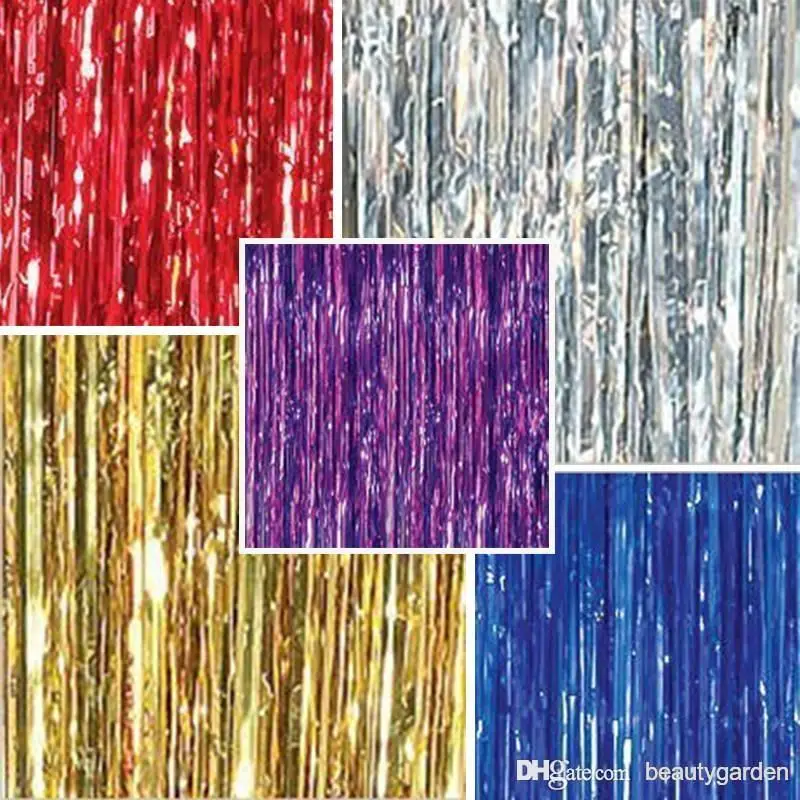 1m * 3m Tinsel Curtain Pub House Portiere Door Curtain Wedding Party