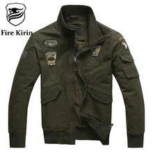 Feuer Kirin Bomberjacke Männer 2017 Aeronautica Militare Männer Air Force One Herren Jacken Und Mäntel Army Military Pilot Jacke Q110