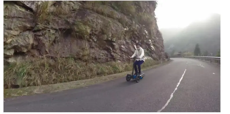 Top 2018 800W Three wheels Off Road Electric Scooter Folding All terrain Skateboard Foldable E-Scooter with seat Removebale battery 23