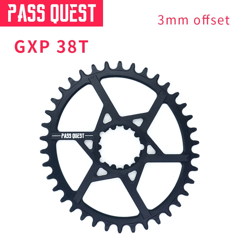 Пасс QUEST SRAM gx xx1 eagle GXP MTB овальная узкая широкая Цепь 32 T-38 T велосипедная Звездочка для велосипеда/цепное колесо 3 мм офсетный коленчатый набор - Цвет: 38T