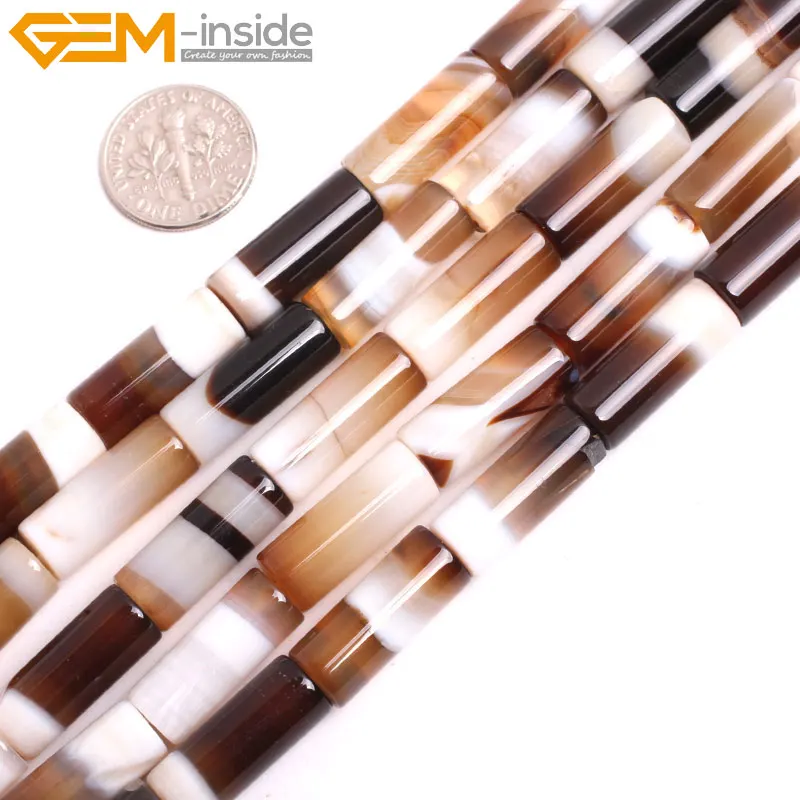 Botswana Agates Column Stone Beads For Jewelry Making 15inches DIY Jewellery Bracelet Necklace FreeShipping Wholesale Gem-inside | Украшения
