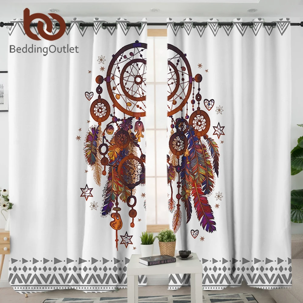

BeddingOutlet Dreamcatcher Living Room Curtain Hipster Watercolor Curtain for Bedroom Bohemia Window Treatment Drapes Home Decor