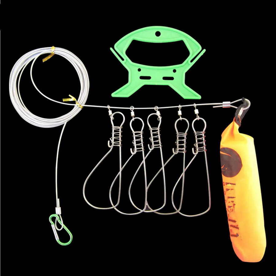 Fishing Lure Baits Stainless Steel Fishing Line 5 Meters Locking Clasp