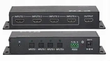 

Free shipping HDMI switcher 4 *1 RS232 function of infrared remote control