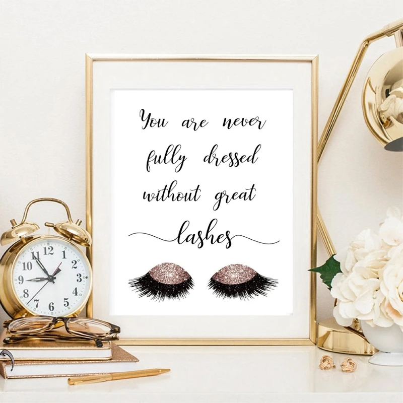 Lashes Painting Salon Wall Decor