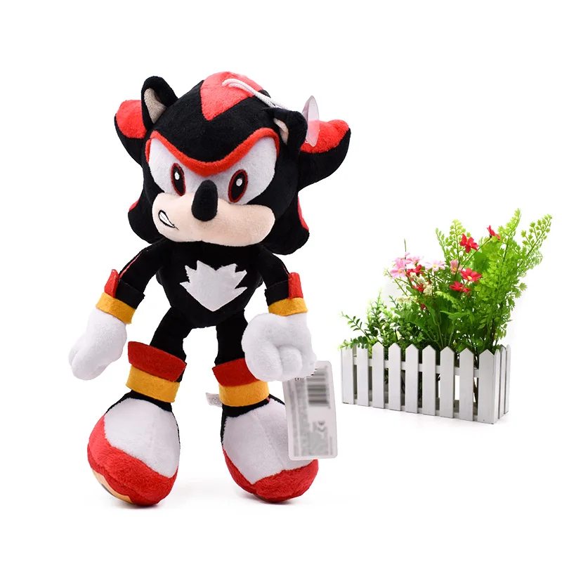 

30 cm Sonic Soft Doll Black Sonic Cartoon Animal Stuffed Peluche Plush Toys Figure Dolls Christmas Gift For Children