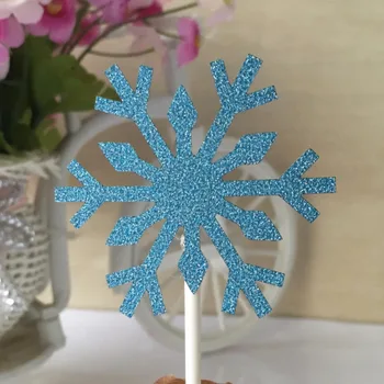 

12pcs Snow Design Cupcake Topper Birthday Party Supplies Cake Accessories Wedding Cake Flag Cake Baking Party Decorative