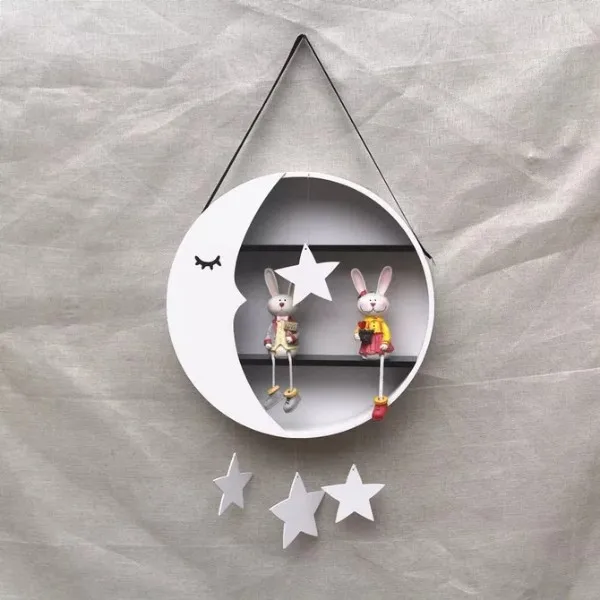  Northern Europe Hang a wall accept moon roundness wall commodity shelf shelf children's bedroom Dec - 33032544226