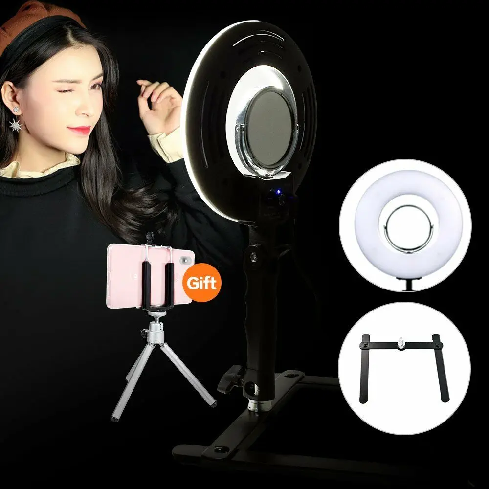 

Fotoconic 24W 8" LED Studio Ring Light Photo Video Lamp Light Stand Kit For Selfie Makeup Shooting