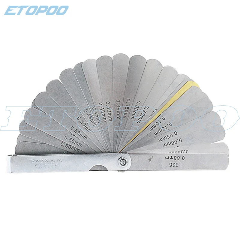 Allsome 32 Blades Metric Feeler Gauge High Precision 0.04-0.88