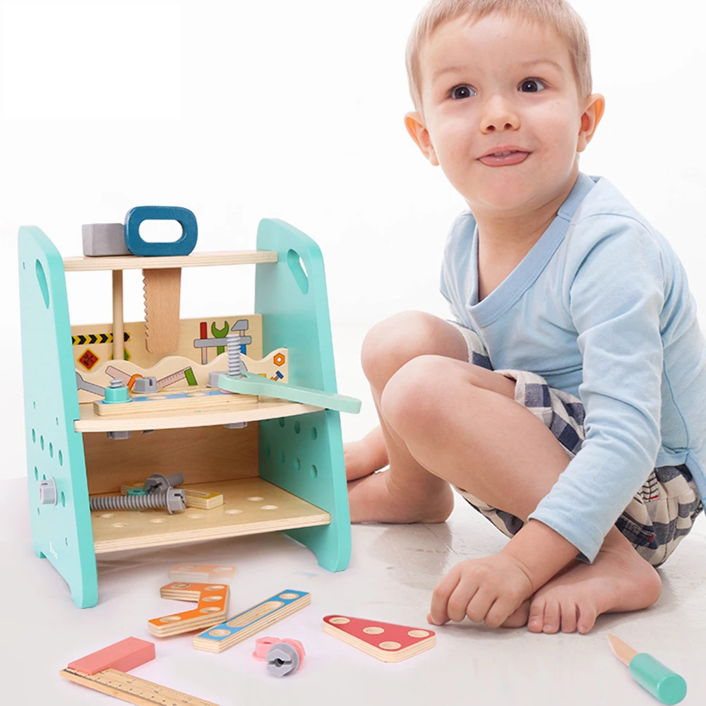 

Wooden Simulation Tool Set 3-6 Years Old Unisex Toys Children's Common Assembly Tool Toys Assembling Screw Toy