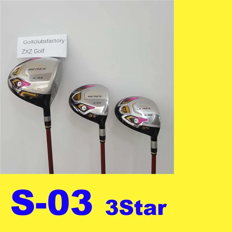

Lady Women HONMA Beres S-03 S03 3 Star 12 Loft Golf Clubs Driver Fairway woods Female L Shaft Japan