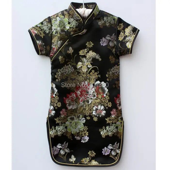 Qipao-vestidos florales de verano para niñas, cheongsam chino de chi-pao, regalo de Año Nuevo, novedad de 2019
