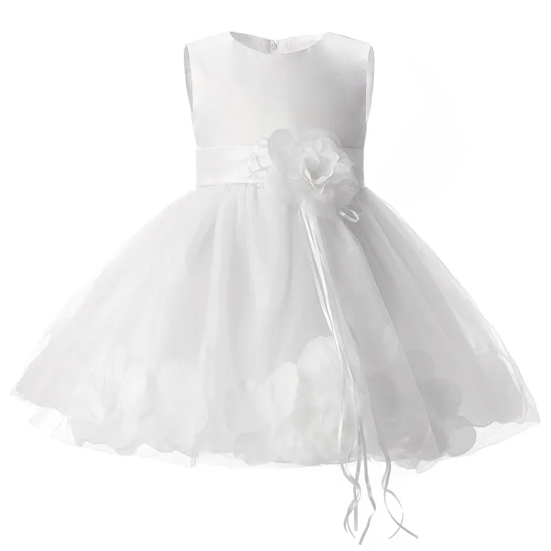Летняя одежда для малышей г. крестины, 1 год, день рождения, платье для маленьких девочек Детские платья для маленьких девочек vestido infantil - Цвет: White