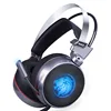 ZOP N43 auriculares para juegos estéreo Envolvente Virtual 7,1 Bass juego de auriculares con micrófono de luz LED para computadora PC Gamer ► Foto 1/6