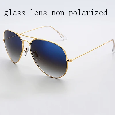 3025, солнцезащитные очки, поляризационные, 52/56/60 мм плавно меняющийся коричневый стеклянные линзы мужские женские зеркальные очки, gafas De очки gafas sol UV400 - Цвет линз: Gradient blue glass