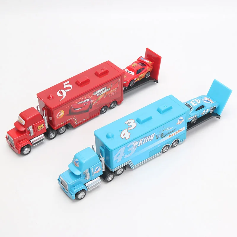 4-21 см disney Pixar Cars 2 игрушки Молния Маккуин Мак дядя TruckThe King Чико Хикс 1:55 Diecast модель автомобиля игрушка Дети мальчик подарок