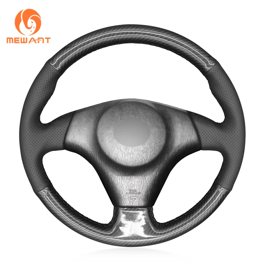 MEWANT Black PU Carbon Fiber Car Steering Wheel Cover For Toyota RAV4 Celica Matrix MR2 Supra 