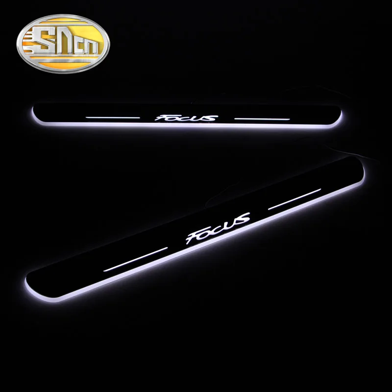  SNCN 4PCS Car LED Door Sill For Ford Focus 2 3 4 MK2 MK3 MK4 Ultra-thin Acrylic Dynamic LED Welcome - 32898165644