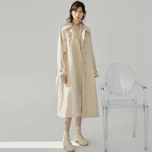 LaMaxPa High Quality Midi Windcheaters For Women Warme Autumn Trench Elegant Plus Size Casual Coat Classical Brand Clothing 2019