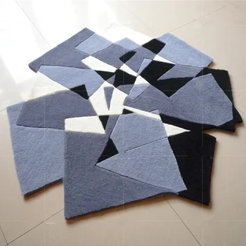 

black white gray Carpet Rugs And Carpets For Living Room Mat European Modern living room bedroom Diamond lattice Shaped