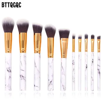 

BTTQGQC 10 Pcs 2018 New Makeup Brush Set Cosmetics Foundation Blending Blush Makeup Tool Powder Eyeshadow Makeup Brush Tool 001#