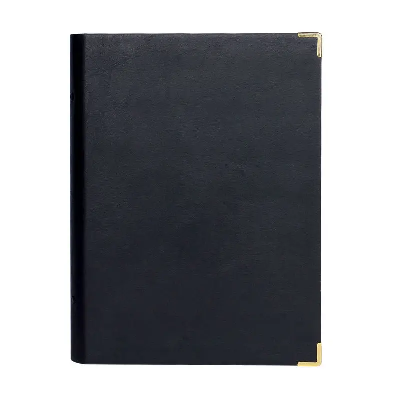 High Quality Restaurant Menu Cover With Metal Corner Black Color