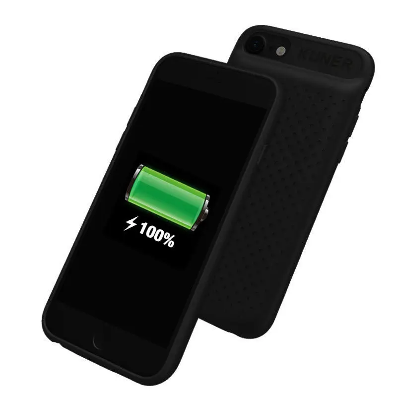 Goede 2400 mah Batterij case Voor iPhone 6 7 8 Plus Externe Smart Telefoon TPU Cases Cover Charger Power Pack + USB kabel