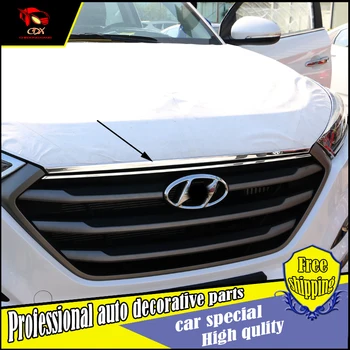 

HLC Car style Car Front engine trim front grille trim for Hyundai TUCSON 2015 car engine cover trim decorative cover Accessories