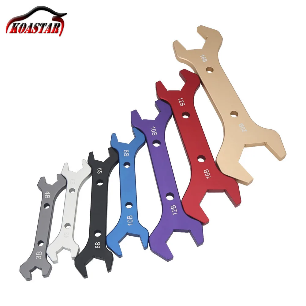 

Aluminum Alloy Double Ended Wrench Car Spanner Pipe 3AN to 20AN Car Fitting Tools 4AN 6AN 8AN 10AN 12AN 16AN 1 Set 7pieces