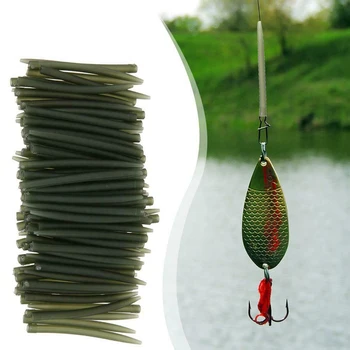 

100Pcs/Set Fishing Rubber Tubes Terminal Tackle Safety Lead Clips with Pins Tail Rubber Tubes Carp Fishing Tackle Tools