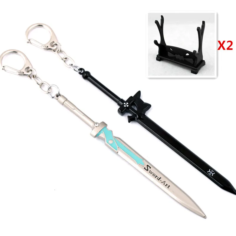 10 PCS/LOT Sword Art Online Model Toys Kirito Asuna Weapon Keychains