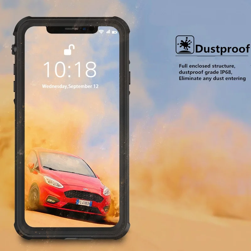 Чехол для Телефона Водонепроницаемый iPhone Xs Max Прозрачный ударопрочный чехол с