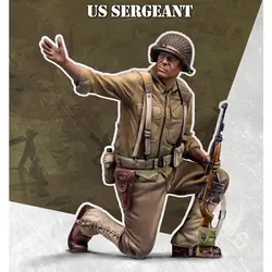 1/35 цифры смолы Второй мировой войны США сержант Солдат модель комплект неокрашенной и в разобранном виде Бесплатная доставка 268 г
