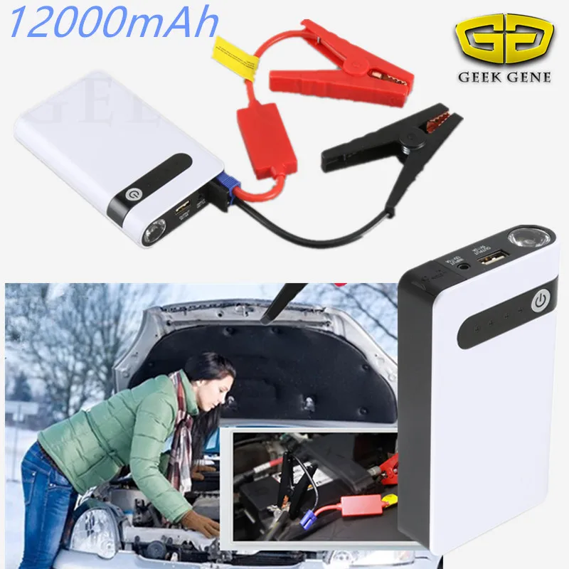 

2019 Mini Car jump starter 12V Emergency power bank booster car battery petrol lighters Charger for car battery Diesel petrol