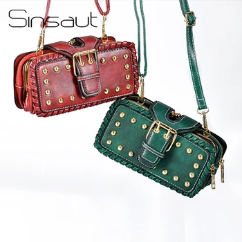 

Sinsaut Women Shoulder Bags Trendy Crossbody Bags Women Messenger Bags Small Package Multi-layer Luxury Rivets Bags
