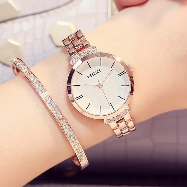 Kezzi Donne Orologi Casual Orologi Da Polso Al Quarzo In Acciaio Inossidabile De Kezzi Donne Orologi Casual Orologi Da Polso Al Quarzo In Acciaio Inossidabile De