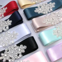 Акция Блестящий горный хрусталь Кристалл Чешский формальный свадебный ремень винтажный Пояс Ручной Работы Потрясающие DIY хрустальные аппликации