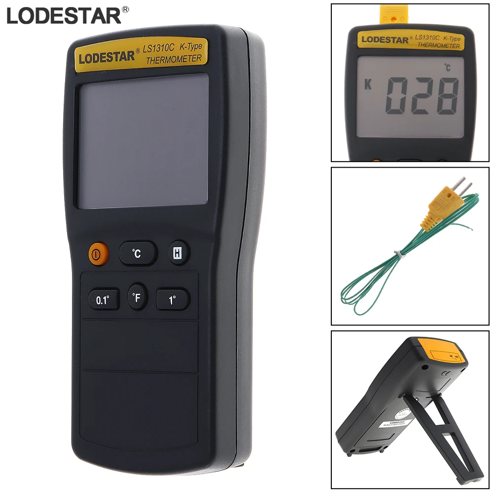 

LS1310C ABS Portable Handheld Digital Thermometer with K-type Thermocouple and LCD Display