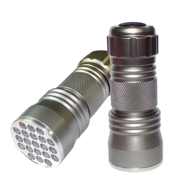 SUPER BRIGHT powerful led flashlight 21 LED UV Multifunction Mini Aluminum Ultra VioletI Flashlight BY AAA BATTERY #3S28 (3)