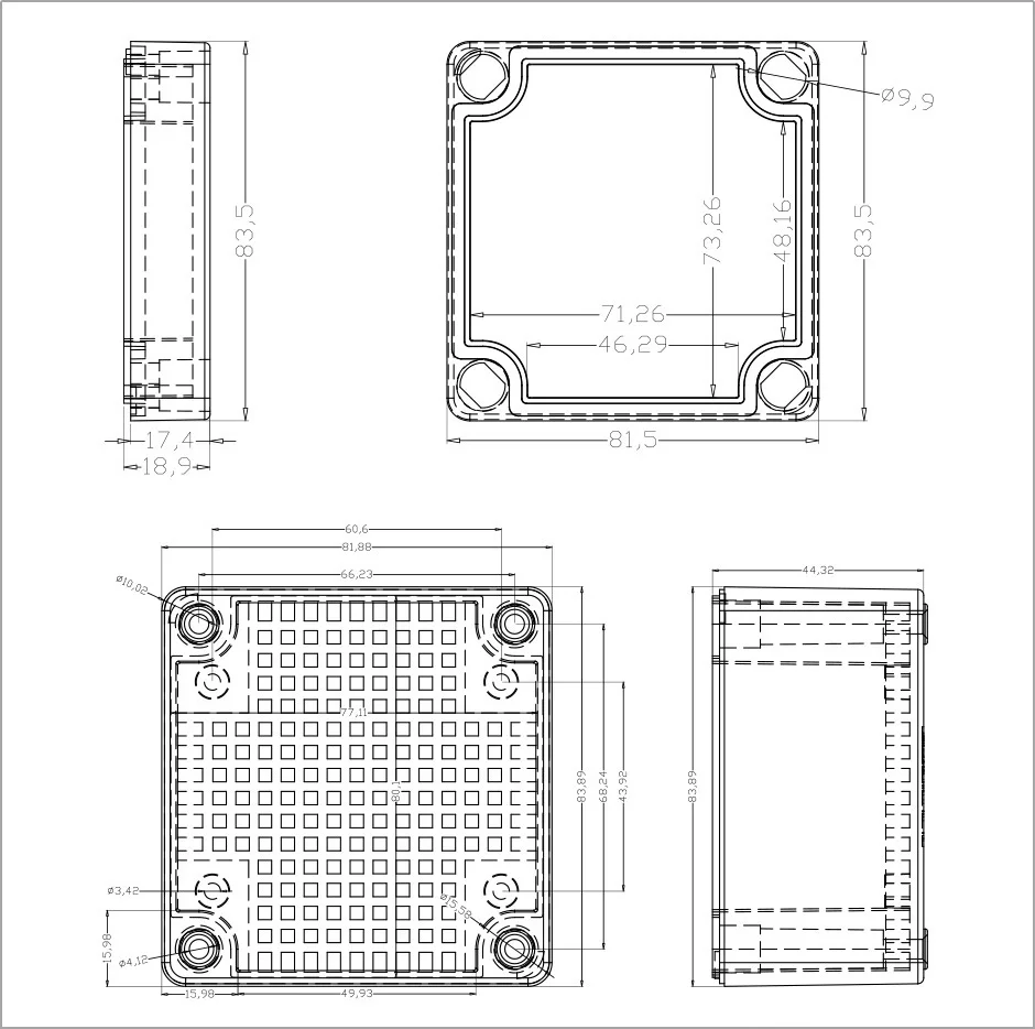 86*84*60 мм Наружная прозрачная крышка ABS пластиковая оболочка Водонепроницаемая брызгозащищенная распределительная коробка провод и кабель резьбовой кабель коробка